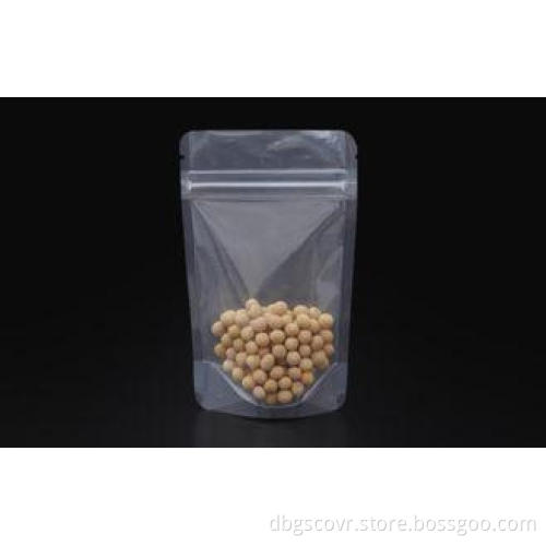 Clear Snack Food Stand Up Zipper Bag With Gravure Printing